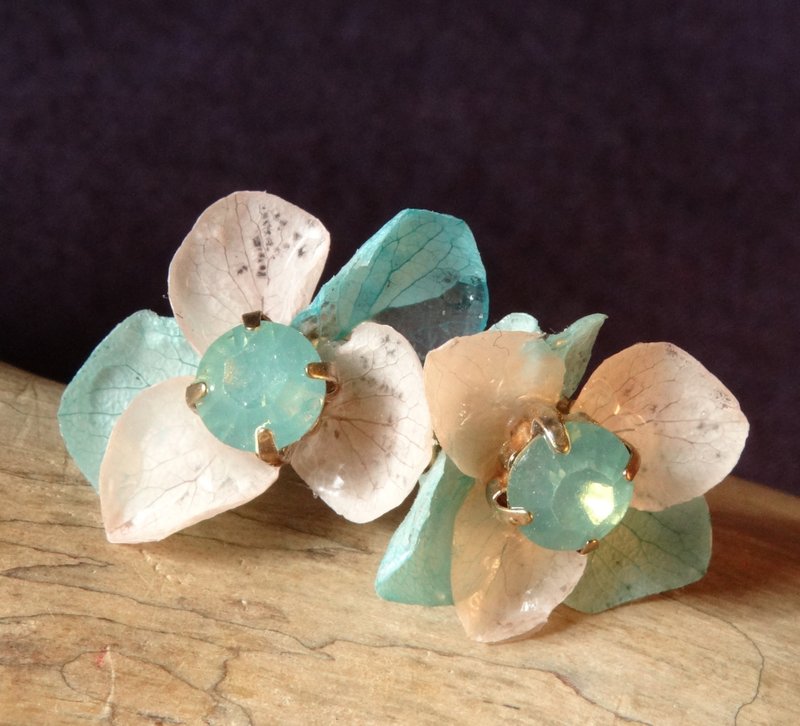 Real Flower Earrings (Auricular/Clip)