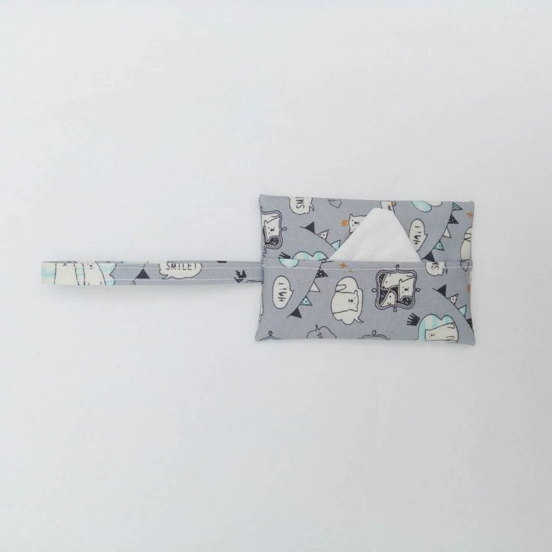 Light gray white bear pocket paper cover - waterproof