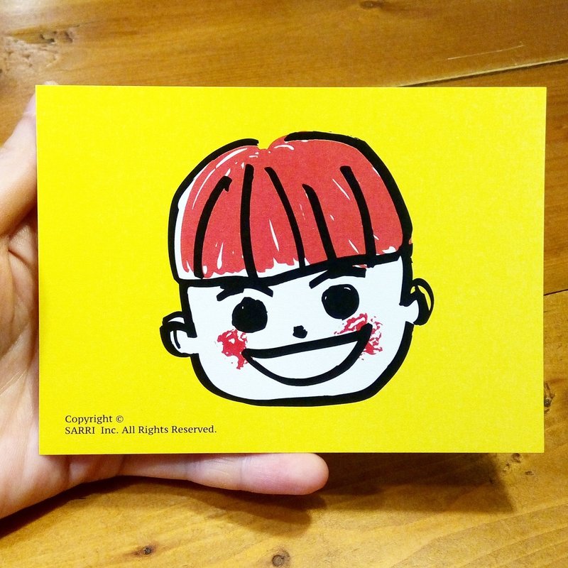 BOY (A3-size poster can be made) Birthday Card Design Coloring Illustrator Picture Card Universal Card Art Love Special Funny Strange Character Weird Cute Taiwan