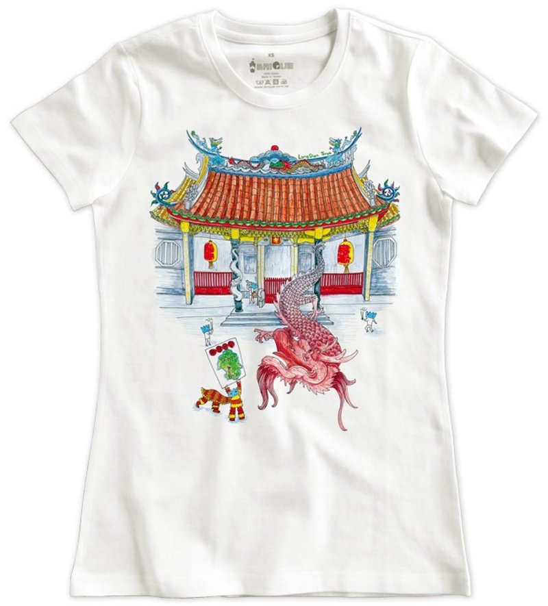 Classic white short-sleeved T-shirt _ Longshan Temple (Female M without inventory)