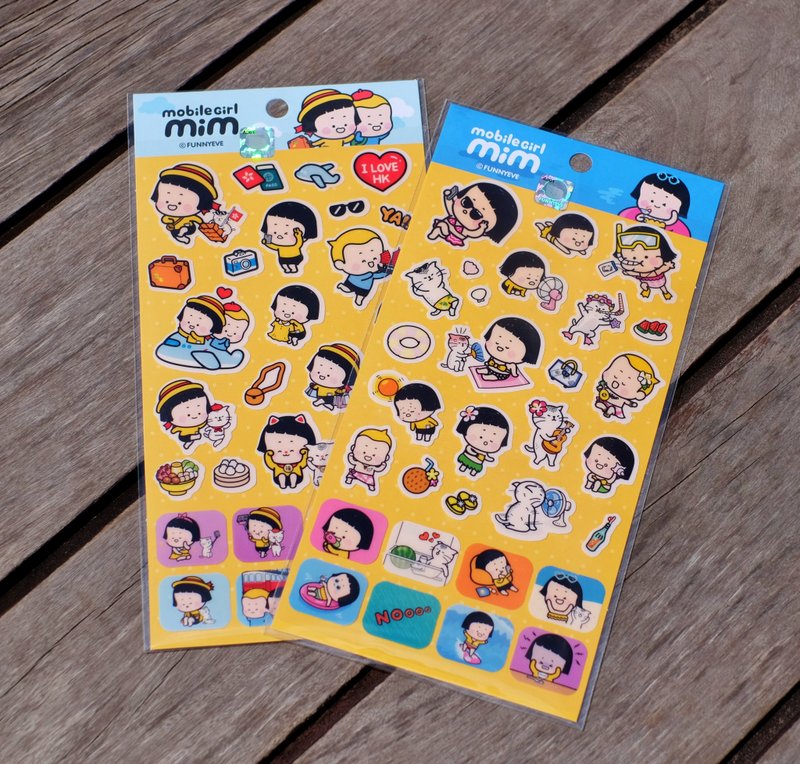 Mobile Girl Mim 7-11 sticker HK limited (2 pieces)
