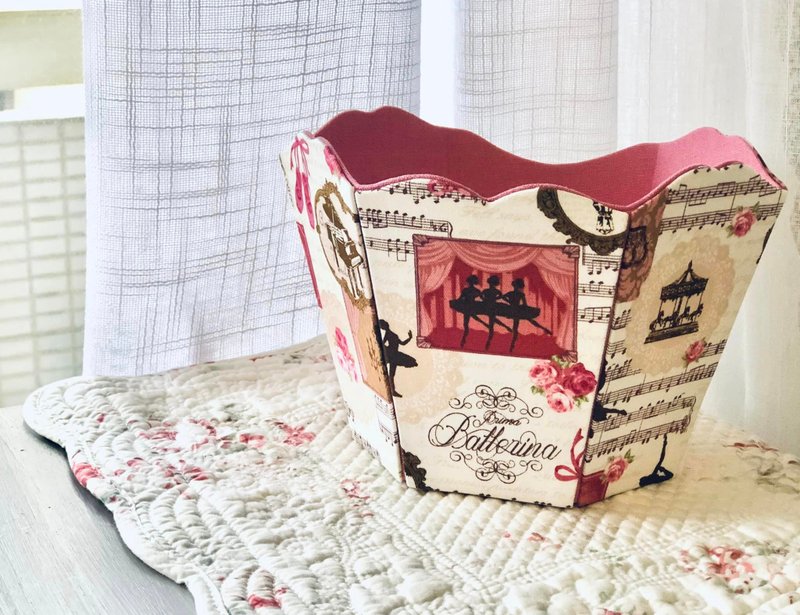 可摺疊開口置物盒 / 法式布盒 - 居家收納/收納盒/儲物盒 - 棉.麻