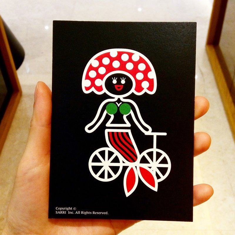 "Danish Mermaid" postcard birthday card design coloring illustration card this card universal card art fine arts modern lover love especially interesting strange weird cute taiwan fun interesting eye-catching tide art sequins flash cool different