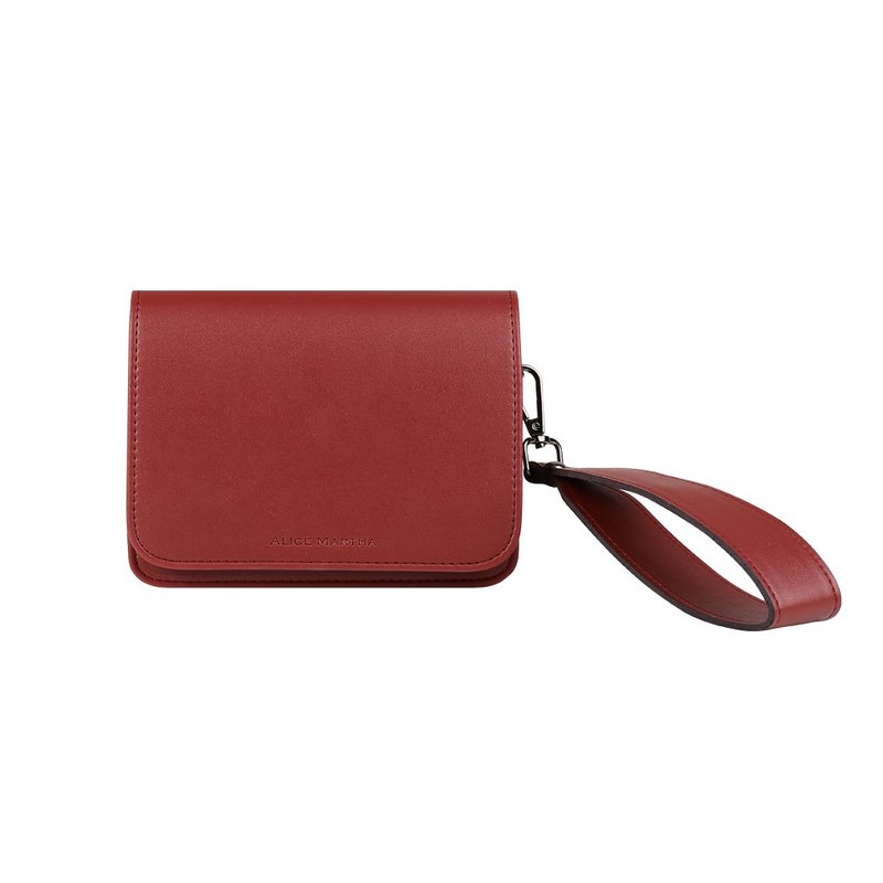 Alice Martha Square Crossbody Bag-Burgundy