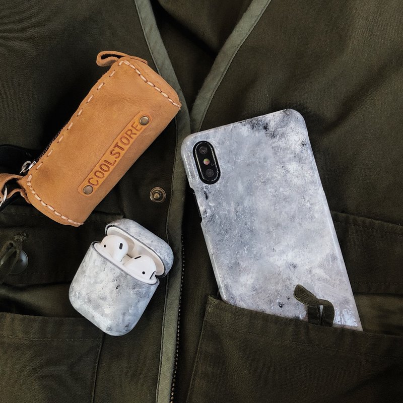 Cool Store Airpods protective shell cement series original hand-painted protection hard shell waterproof does not fade