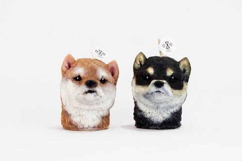 Painted Shiba Candle