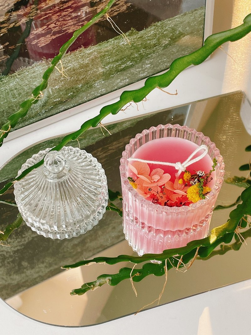 【體驗】香氛蠟燭一日課one day class~乾燥花容器蠟+魔鏡擴香石 - 蠟燭/香氛/調香 - 蠟