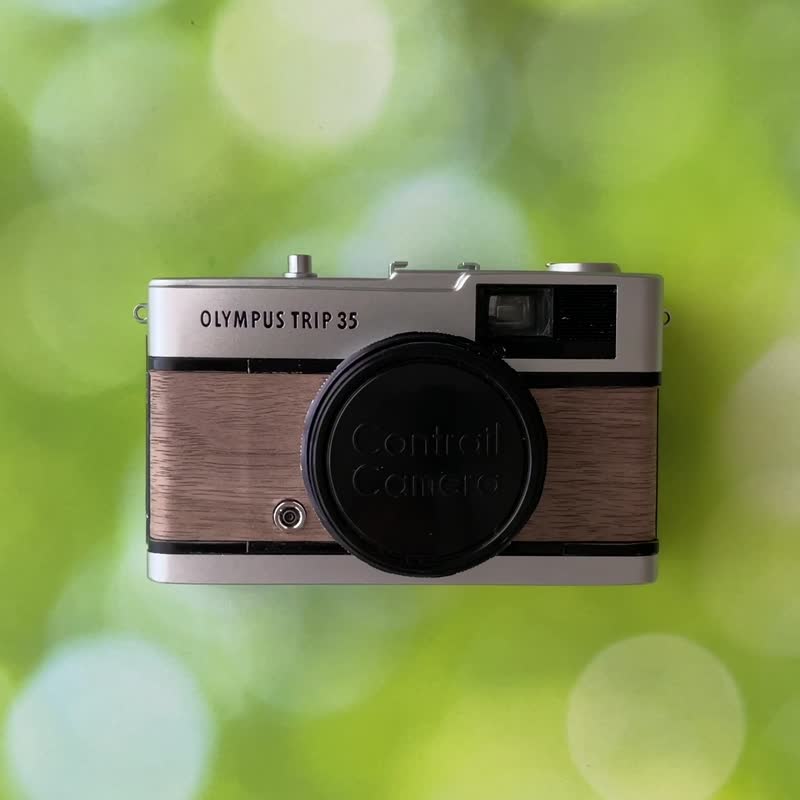 奧林巴斯 TRIP 35 35mm 膠片相機 | 天然胡桃木 - 菲林/即影即有相機 - 其他金屬 咖啡色