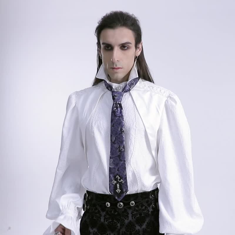 哥德哲人花園魔法護符領帶 - 藍 / 紅 - 領帶/領帶夾 - 其他材質 藍色