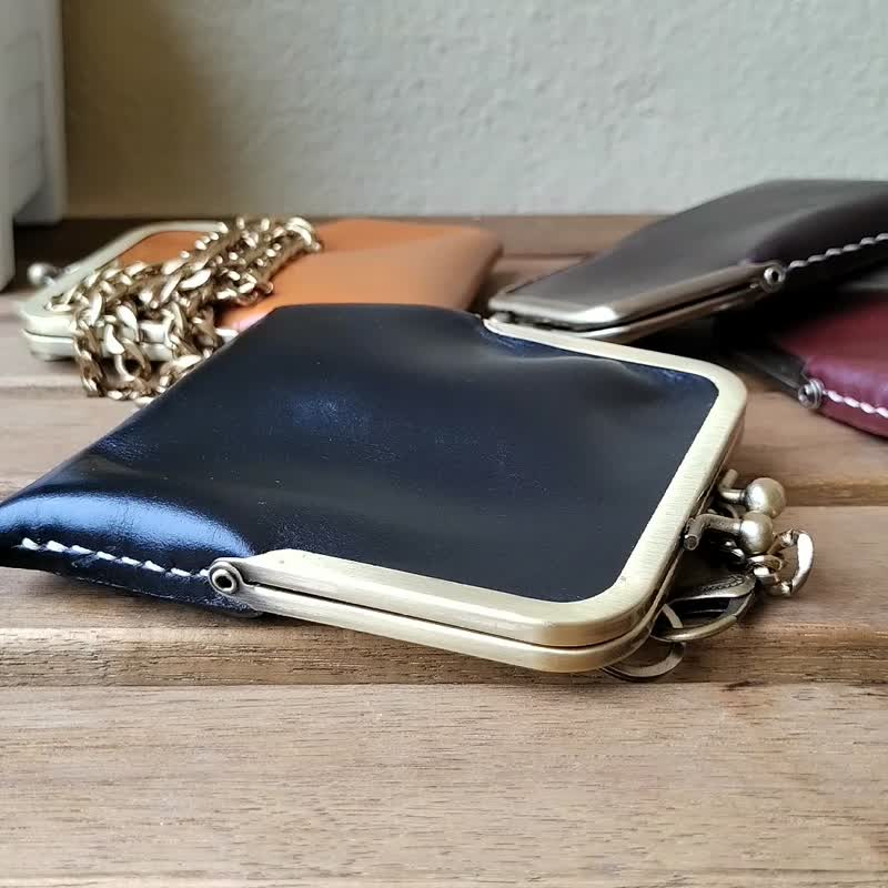 LEATHER KISS LOCK NECK POUCH / ID HOLDER - 其他 - 真皮 黑色