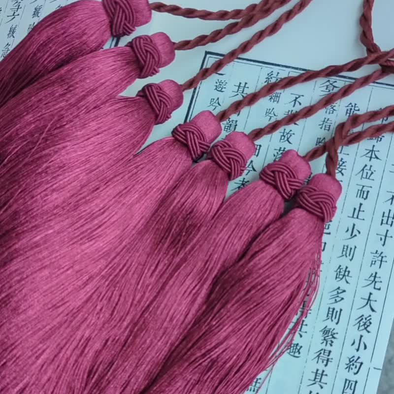 Guqin Tassel Guqin Sui Ziqin Sui Auspicious Ring Periwinkle Red Zootee Trotter Handmade - Items for Display - Thread Red