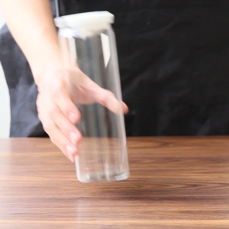 【全城走塑】-極簡-RINBO氣壓系 耐熱玻璃隨身杯 |雲石紋 - 水壺/水瓶 - 玻璃 透明