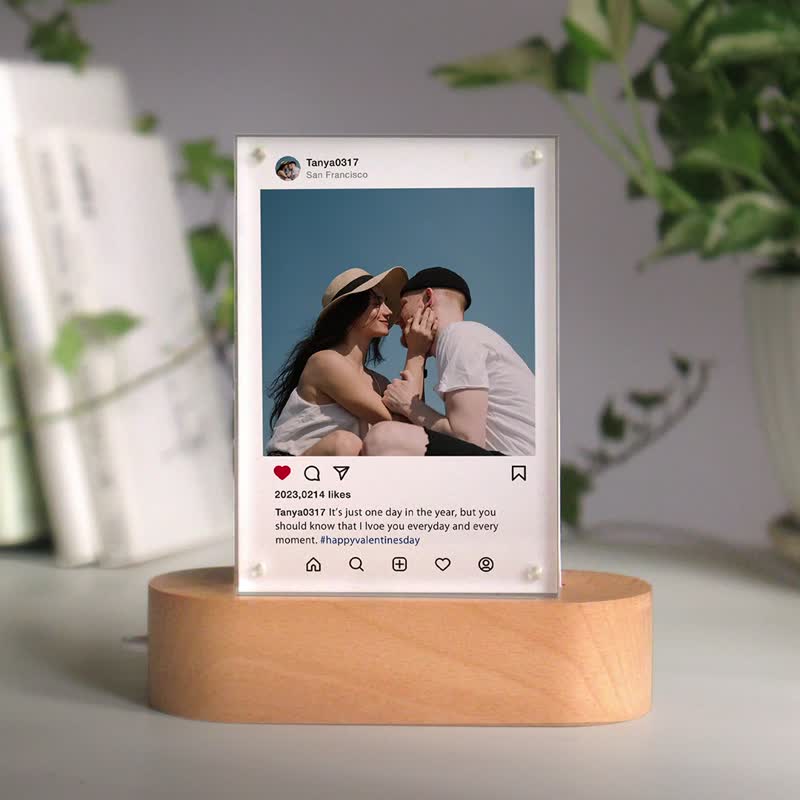 定製Instagram小夜燈 紀念日 情人節 送女友 男友 相片 文字 禮物 - 燈具/燈飾 - 壓克力 