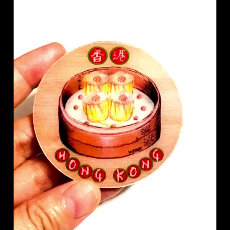 香港變畫冰箱貼 一套三款 (茶餐廳/ 點心/ 飲品) - 磁石貼/磁鐵 - 其他材質 