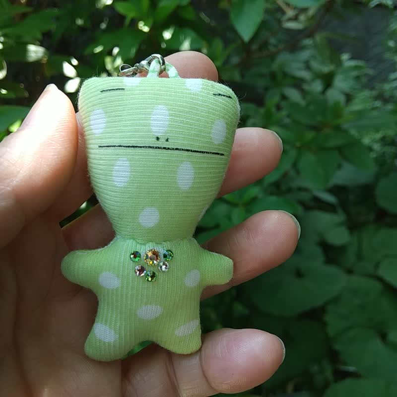 Strap Mascot Keychain Stuffed Animal Frog Strap - Lanyards & Straps - Cotton & Hemp 