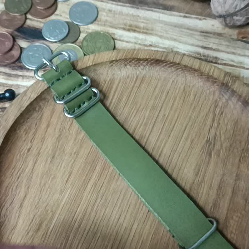 OLIVE ZULU strap | Leather Watch Strap | OLIVE Watch Strap | Genuine Leather - 錶帶 - 真皮 綠色