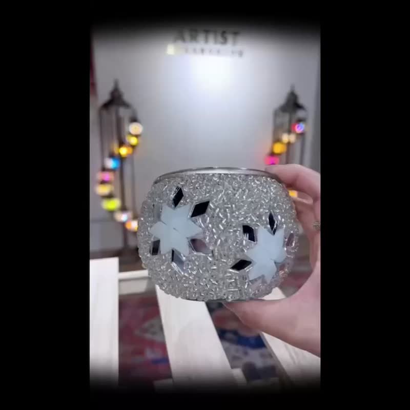 [Anniversary Offer] Healing exotic handicrafts/Turkish mosaic lamp DIY/comes with free afternoon tea snacks - Pottery & Glasswork - Glass 