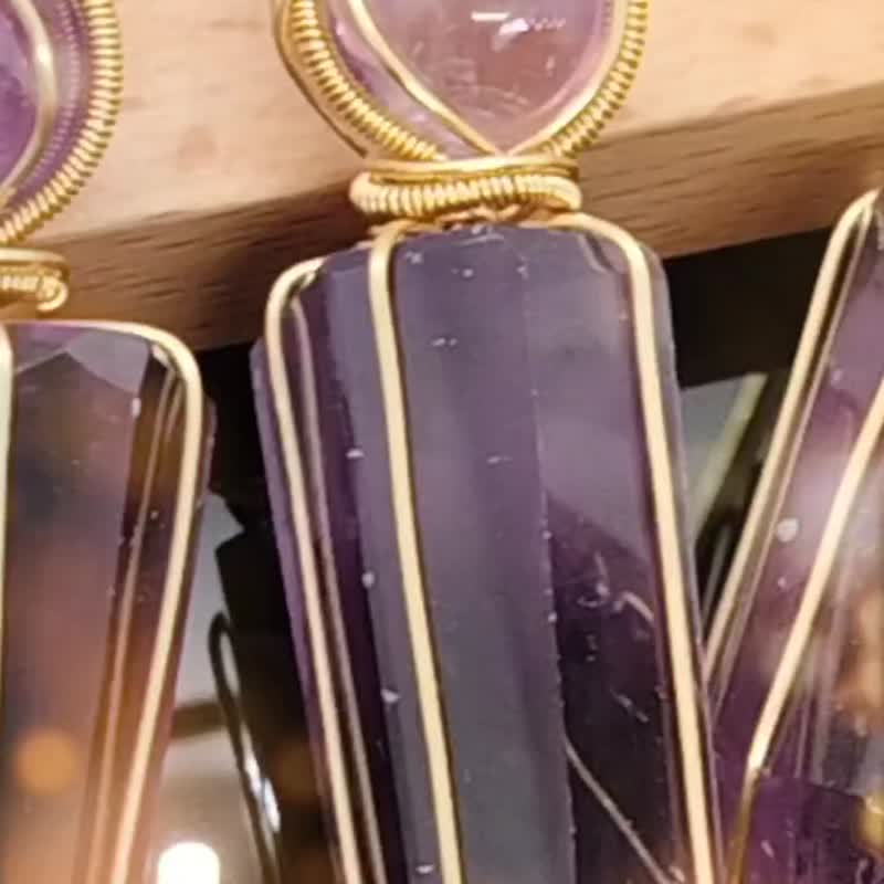 Boutique | Purple Ace Pendulum | Connect with Higher Self | Spirit Guide | Divination and Questioning - Necklaces - Crystal 
