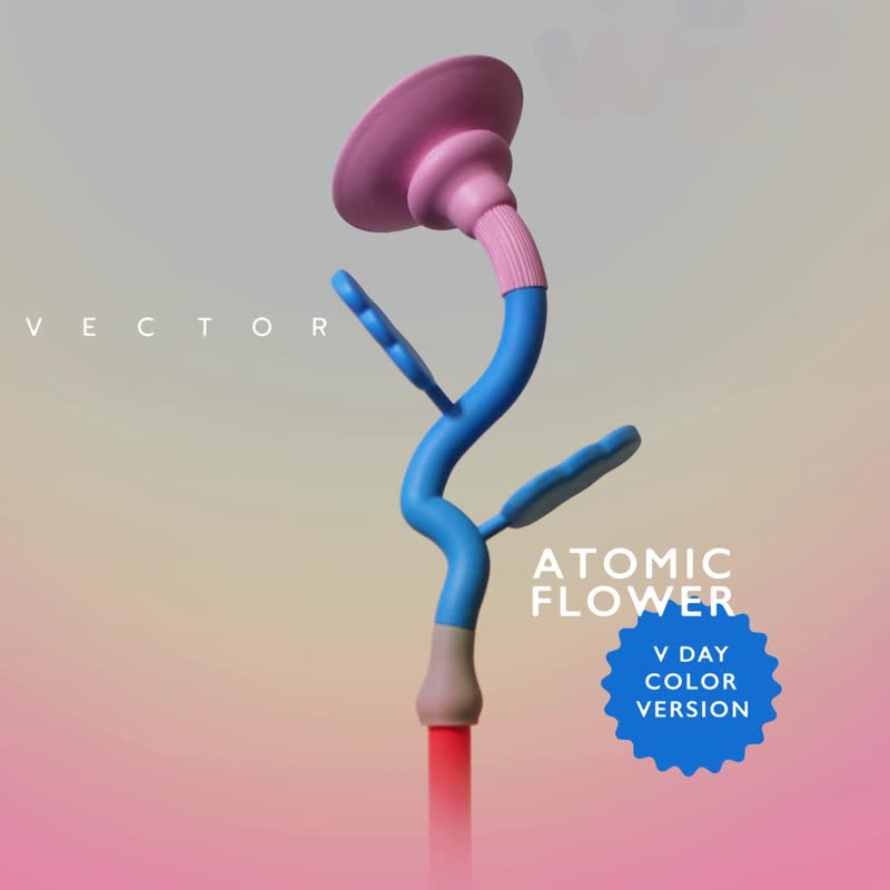 ATOMIC FLOWER - 3D プリント樹脂装飾 - 置物 - レジン 多色
