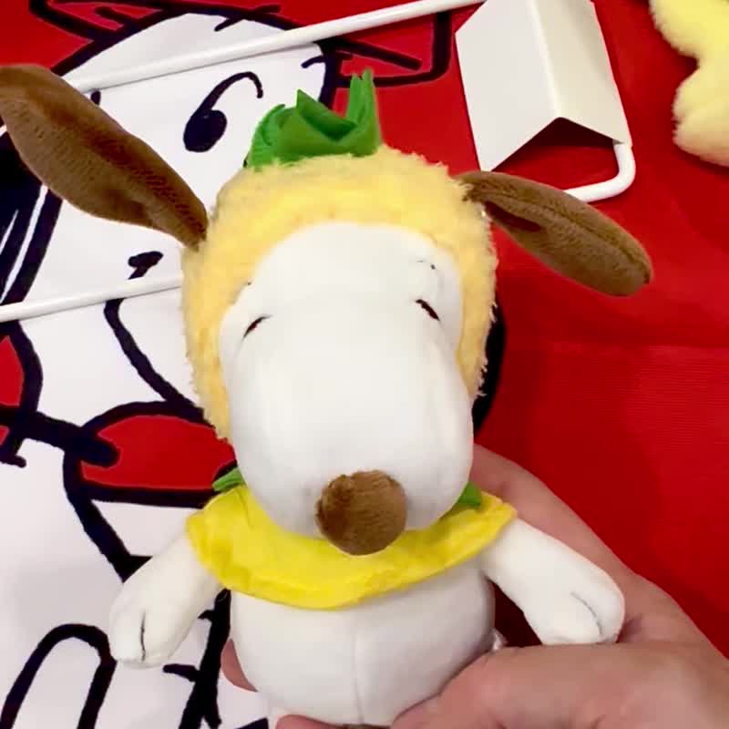 PINKOI獨家 snoopy鳳梨頭 史努比 吊飾 鑰匙圈 掛飾 水果史努比 - 吊飾/掛飾 - 聚酯纖維 黃色