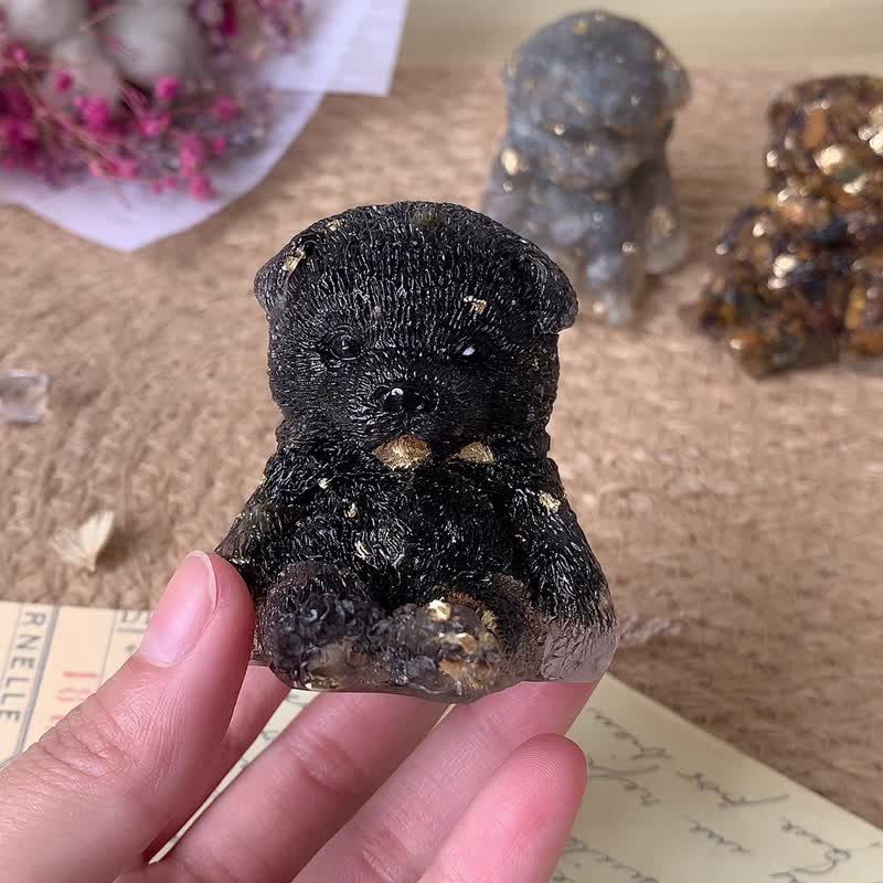 水晶 薩摩耶 幼犬 M號 | 天然石手作 | 居家擺飾 療癒萌犬|拉長石 - 擺飾/家飾品 - 水晶 多色