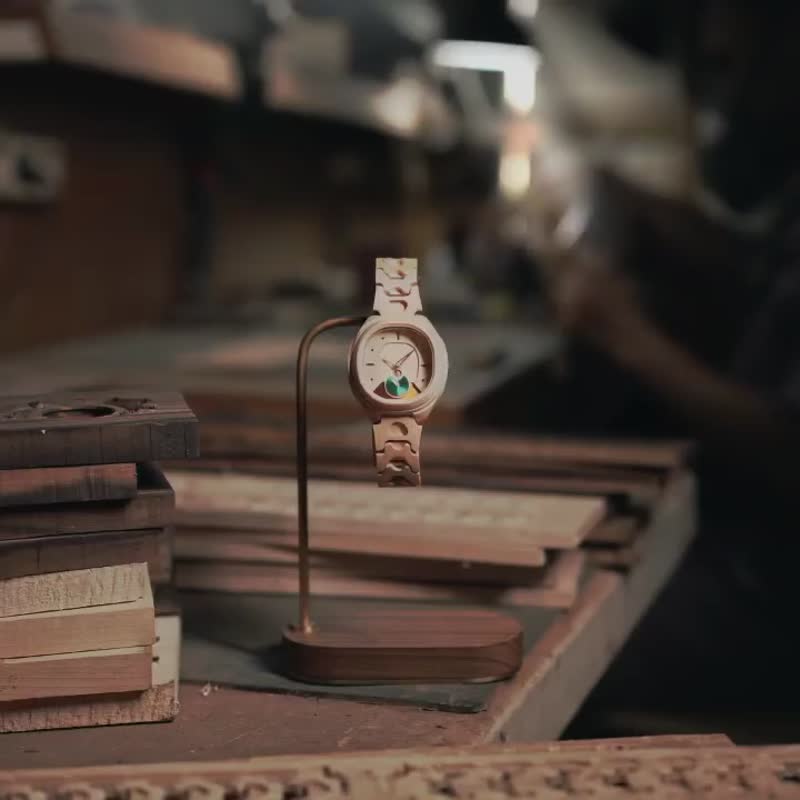 MATOA - Kumbang Jingga 印尼手工加拿大楓木 木製手錶 情侶對錶 - 男錶/中性錶 - 木頭 卡其色