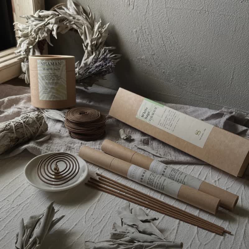 Homemade 7-inch white sage lying incense sticks made by North American purification products are grandly launched - Fragrances - Other Materials Brown