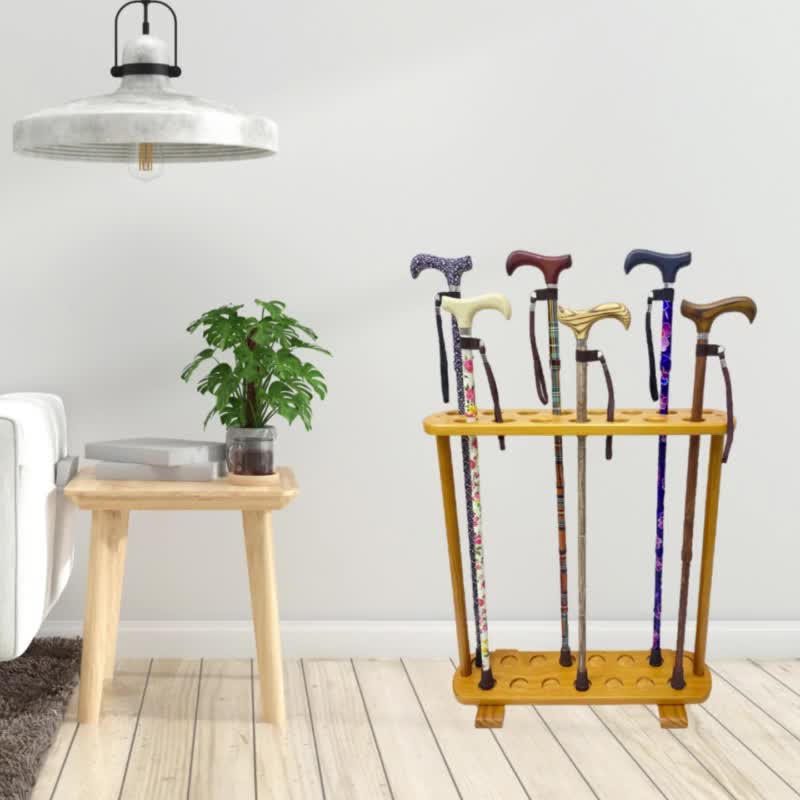 手杖專用 高質感松木陳列架 - 置物架/籃子 - 木頭 咖啡色