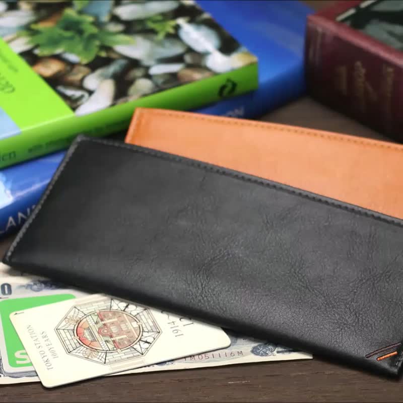 革職人 LEATHER FACTORY【DUALLINE Slim Long Wallet】Made in Japan - Wallets - Genuine Leather Multicolor