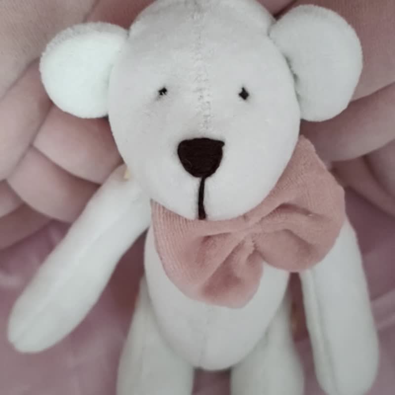Handmade toys teddi bear. - Kids' Toys - Cotton & Hemp White