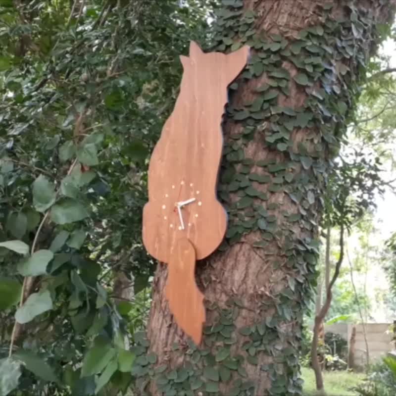 手工木作創意時鐘 我最搖擺 - 哈士奇 - 時鐘/鬧鐘 - 木頭 咖啡色