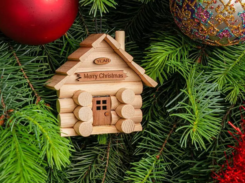 聖誕樹裝飾小木屋