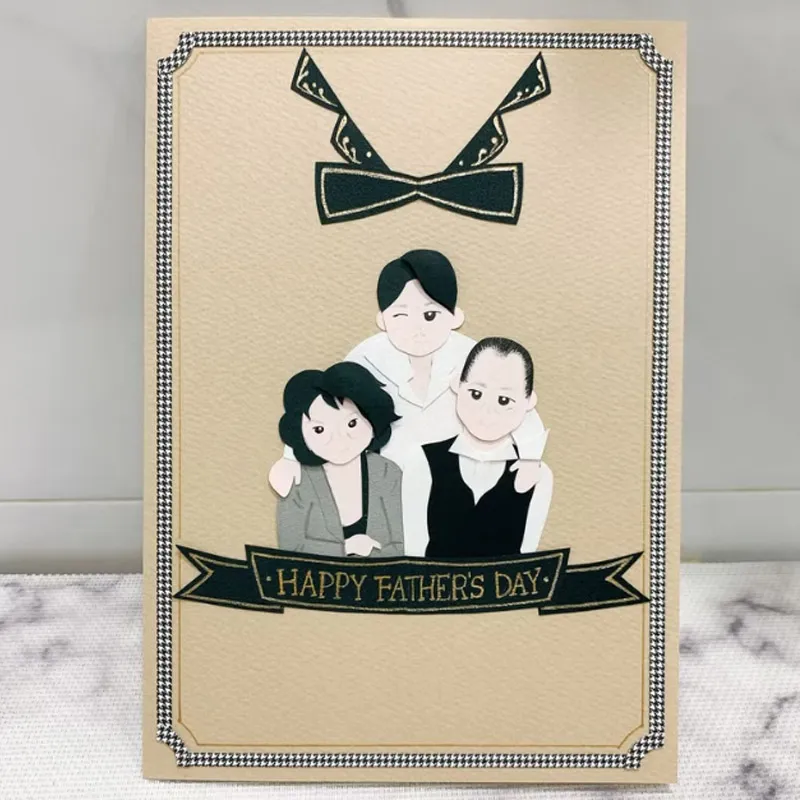 父親節祝福語 Angelady Studio 客製款質感紳士父親節卡片