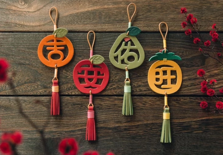 過年習俗:牳瑪皮革吉祥水果掛飾