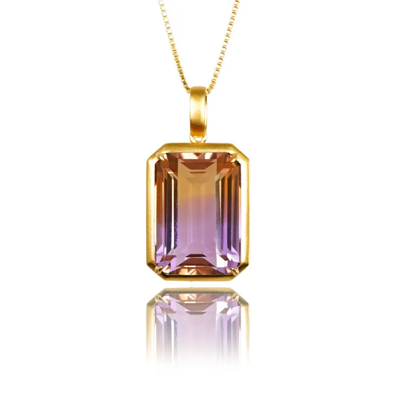 紫黃晶功效 正佳珠寶 頂級雙彩紫黃晶吊墜