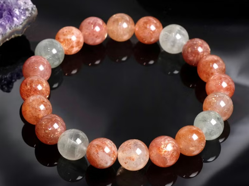 阿魯沙功效 Septetone 能量水晶 阿魯沙太陽石水晶手鍊