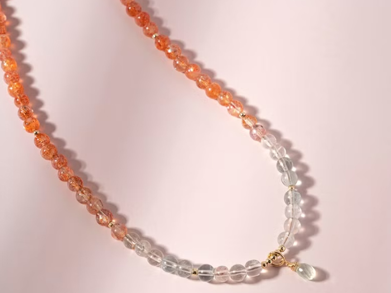 阿魯沙功效 White on 阿魯沙太陽石 14K 包金頸圈項鍊