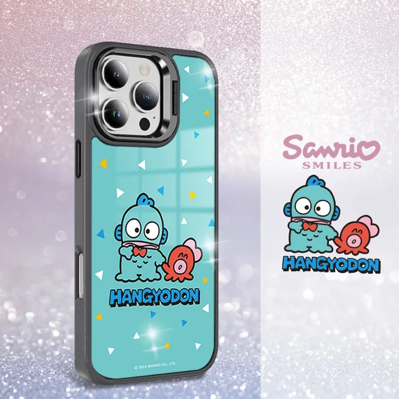 三麗鷗角色名字 apbs 雅品仕 水晶彩鑽手機殼 三麗鷗iPhone 全系列軍規防摔合金框隱形立架手機殼-人魚漢頓