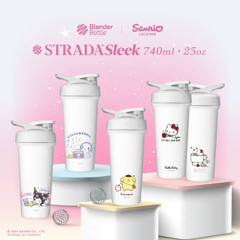 三麗鷗角色名字 Blender Bottle x Owala 官方授權旗艦店 BlenderBottle Strada Sleek 三麗鷗 不鏽鋼鎖扣式保溫隨行杯25oz