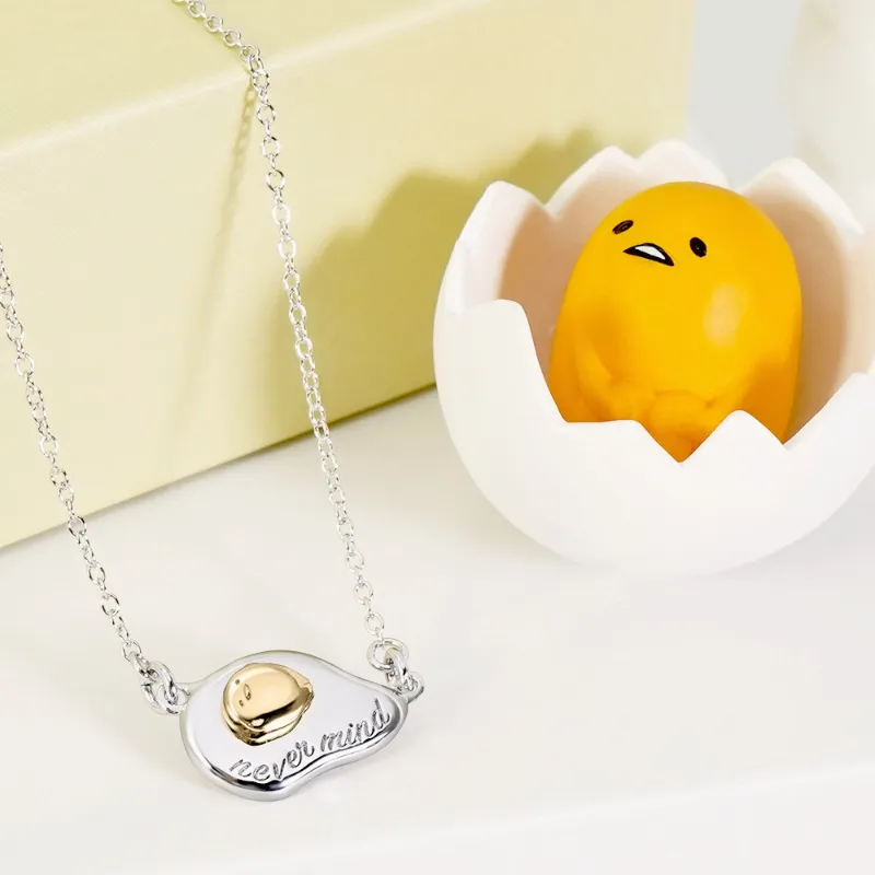 三麗鷗角色名字 STORY故事銀飾【客製化禮物】Gudetama & Me 系列-蛋黃哥荷包蛋刻字純銀項鍊