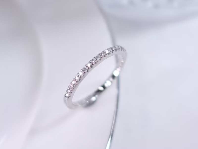 鋯石 NOW jewelry 3A 等級方晶鋯純銀線戒