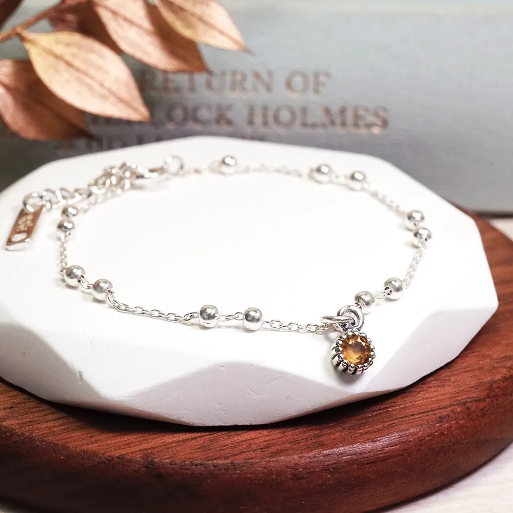 火象星座特質:ART64六四設計銀飾 射手座 星座守護石 生日禮物 925純銀手鍊