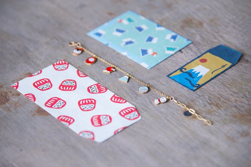 Japan Impression Full Series Exclusive Bracelet Mount Fuji Sunny Doll Birthday Gift Carton Packaging - Bracelets - Enamel 