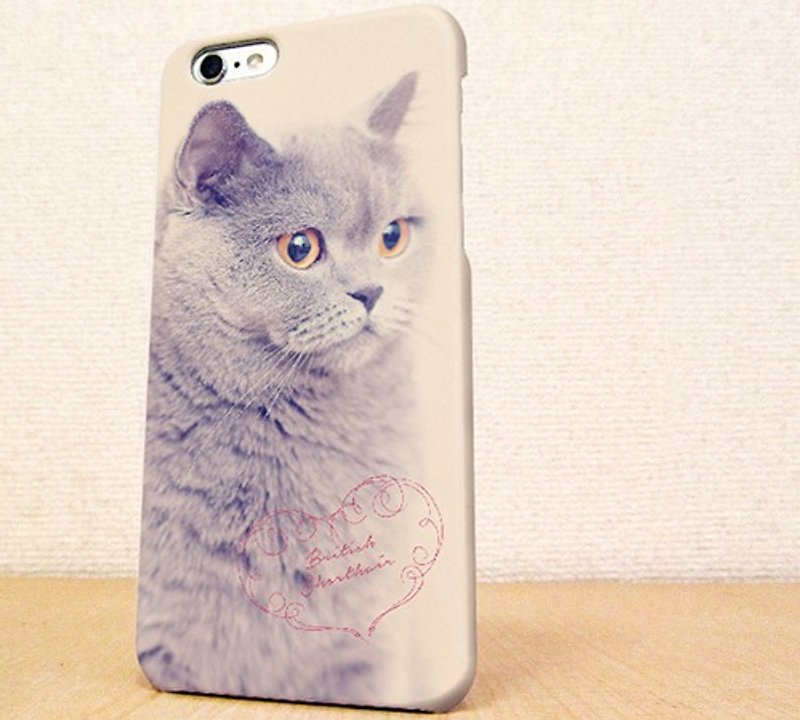 Free shipping ☆ iPhone case GALAXY case ☆ British short hair phone case - Phone Cases - Plastic Gray