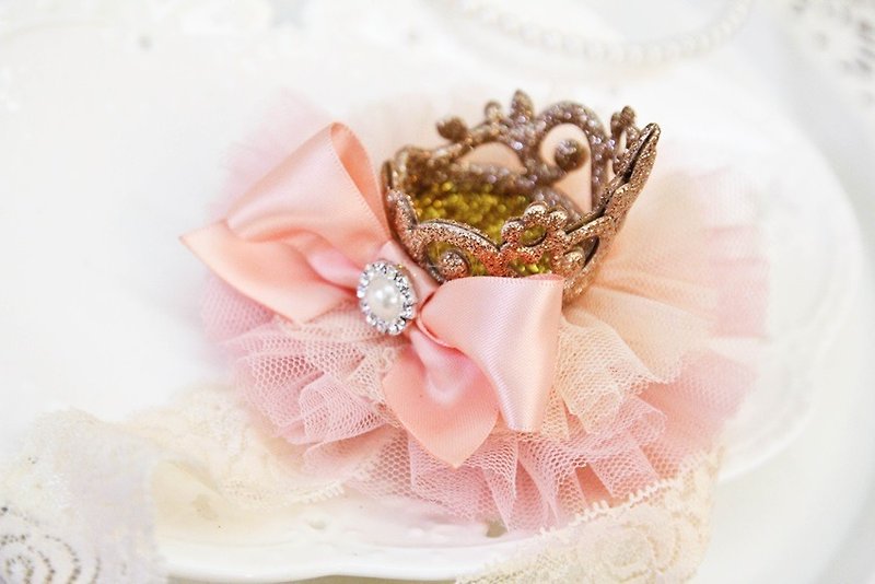 Crown Princess Dream ~ baby hair band set - Bibs - Other Materials Pink