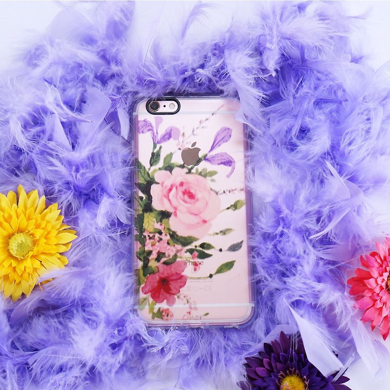 Spring Aqua 【Rose Garden】 iPhone 6S / i6S / iPhone 6 Plus / iPhone 6S Plus Original Mobile Phone Soft Case / Case / Drop Case Case / Phone Case - Phone Cases - Silicone Transparent
