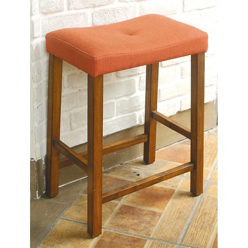 [Handmade wooden chair] Waterproof cloth, orange - Other Furniture - Wood Orange