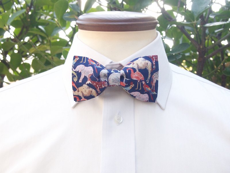 TATAN Animal Bow Tie - Ties & Tie Clips - Cotton & Hemp Blue