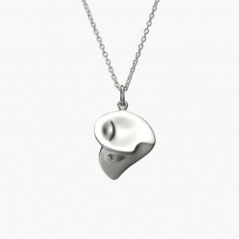 P & I handmade silver jewelry # solid sense - <Salome> small section S - สร้อยคอ - โลหะ สีเทา