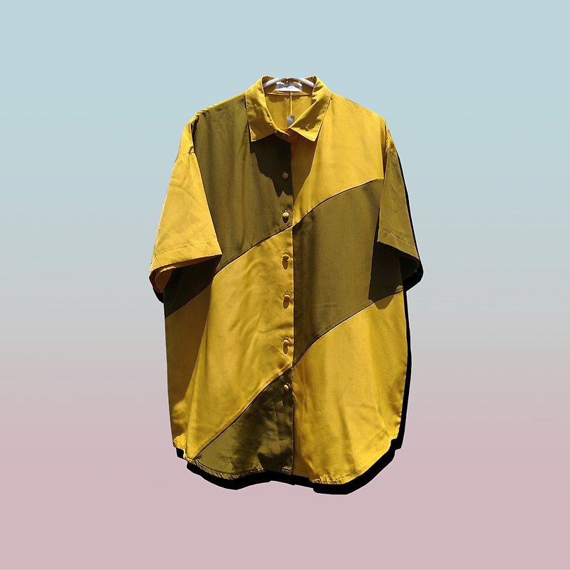 Vintage Shirt - เสื้อเชิ้ตผู้หญิง - วัสดุอื่นๆ สีเหลือง